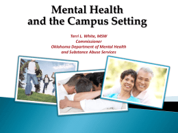 Mental Health and the Campus Setting, Campus Safety and Security