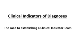 Clinical Indicators of Diagnoses