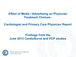 Cardiologist and Primary Care Physician Report
