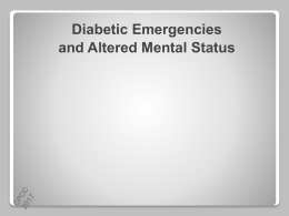 Diabetic Emergencies