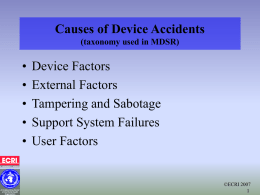 Causes of Device Accidents