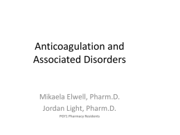 Anticoagulants and Associated Diseases