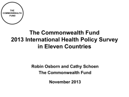 CHARTPACK -- The Commonwealth Fund 2010 International Health