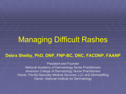 Houston NP Meeting Managing Difficult Rashes final TY handout