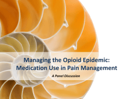 Medication Use in Pain Management