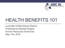 Health Benefits 101 - Lucia Mar Unified School District