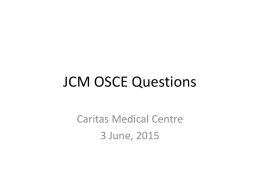 JCM OSCE Questions