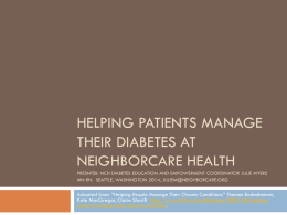 Helping Patients Manage Their Diabetes