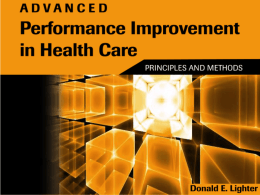 Lean Processing and Standardization in Healthcare Quality