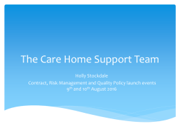 The Care Home Support Team - Registered Care Providers
