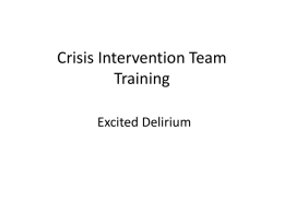 Crisis Intervention Team Training