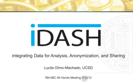 iDASH - National Alliance for Medical Image Computing