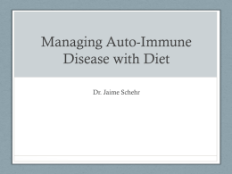 Managing Autoimmune Disease with Diet