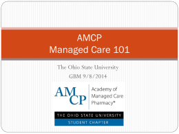 AMCP Managed Care 101