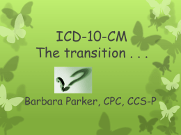 ICD-10-CM The transition - Silverdale WA Local AAPC