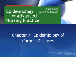 Chapter 7: Epidemiology of Chronic Diseases