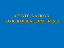 4th international toxicological conference