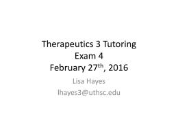 Therapeutics III