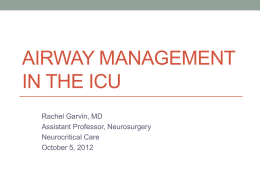 Airway Lecture - UTHSCSA