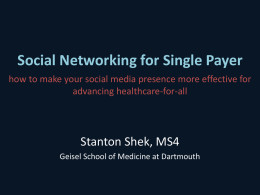 Social Networking - Physicians for a National Health Program