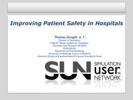 Improving Patient Safety in Hospitals | Thomas Dongilli, A.T