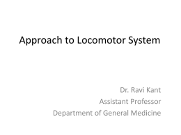 Approach to Locomotor System