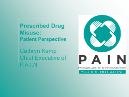 Cathryn Kemp - APPG for Prescribed Drug Dependence