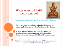 what does a BAMS graduate do - Ayur Info