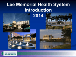 Lee Memorial Health System Expectations