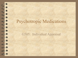Psychotropic Medicaitons