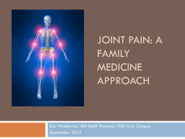 Joint Pain - Civic Unit - E. Wooltorton, February 2015