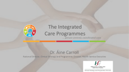 Person –centred, Coordinated Care