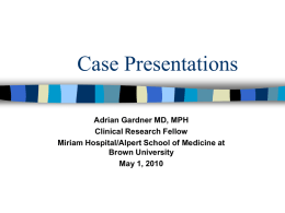 Case Presentations - New England TB Consortium