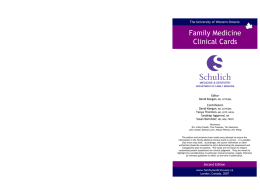 Family Medicine Clinical Card