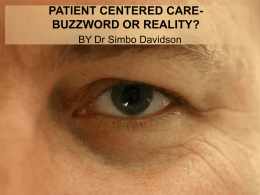 patient centered care buzzword or reality