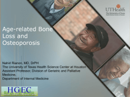 Age Related Bone Loss and Osteoporosis PowerPoint