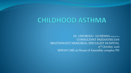 2016 Paper on Childhood Asthma - Medical Women Association of