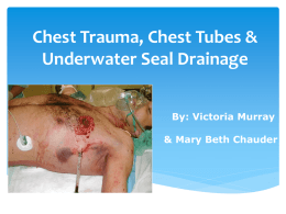Initial Assessment of Suspected Chest Trauma