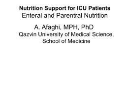 Nutrition Support for ICU Patients