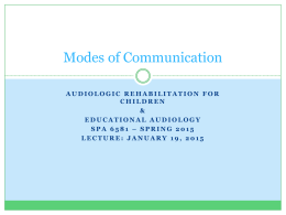 Modes of Communication