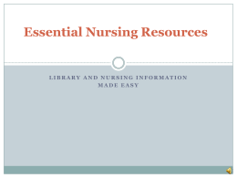 Essential Nursing Resources