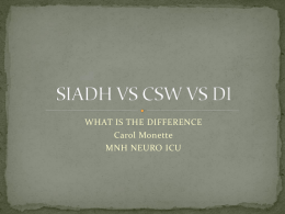 SIADH VS CSW