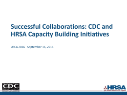 CDC and HRSA Capacity Building Initiatives