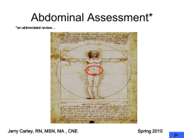 Abdominal Assessment Abbreviated Reviewx