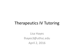 Therapeutics IV - 4-2