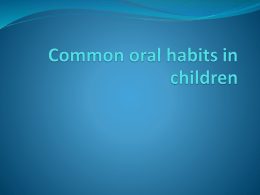 Common oral habits in children