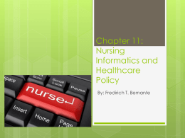 Chapter 10: Nursing Informatics and Healthcare