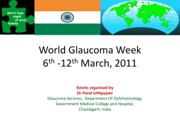 World Glaucoma Week 6th