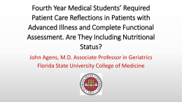 Fourth Year Medical Students* Required Written Patient Care