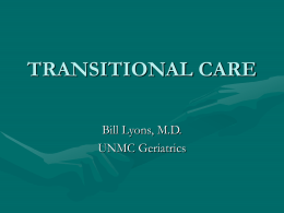 transitional care - Society of Hospital Medicine